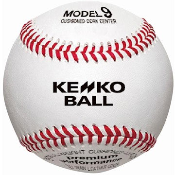 Kenko Model 9KSR 9" White Premium Full Grain Leather Batting Machine Ball - Dozen