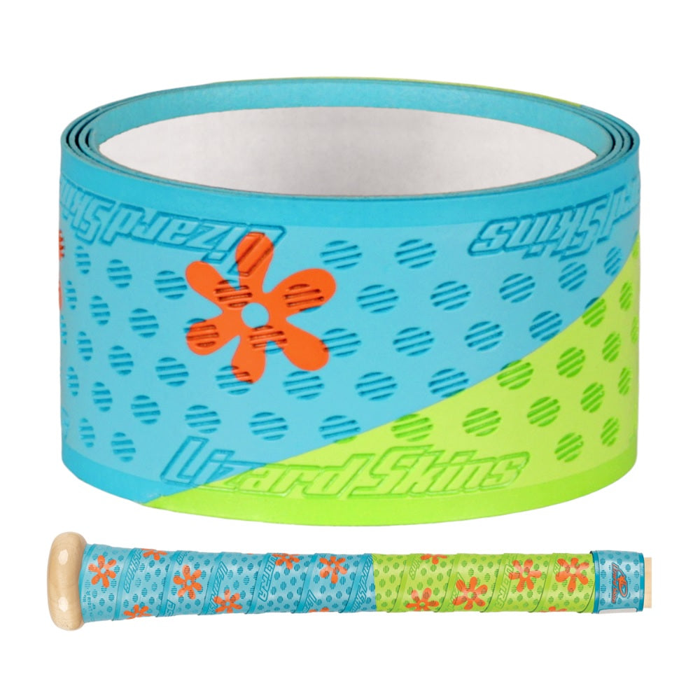 Colorful grip with floral design on a white background