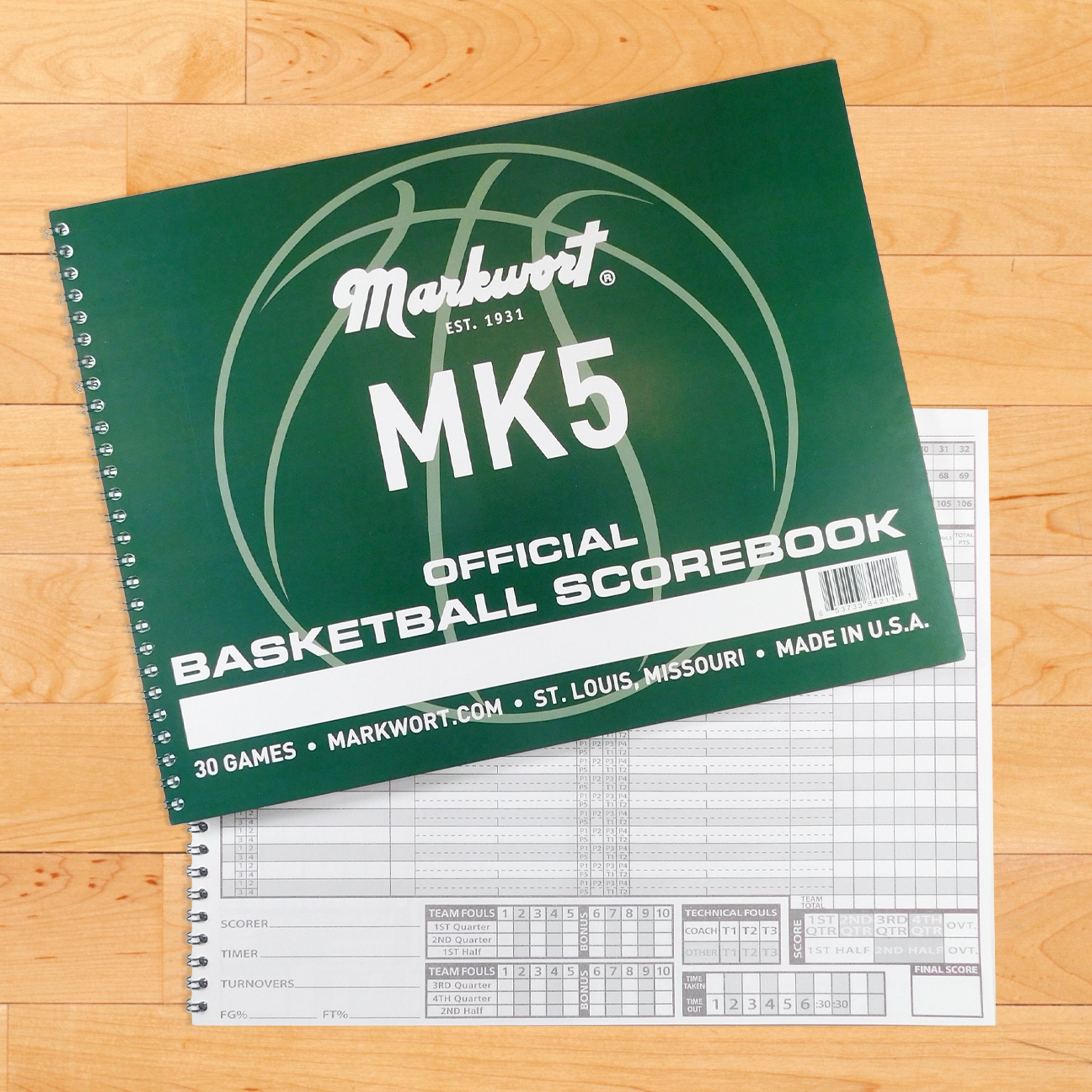 Markwort MarkV Scorebook with New NFHS Version for Fouls
