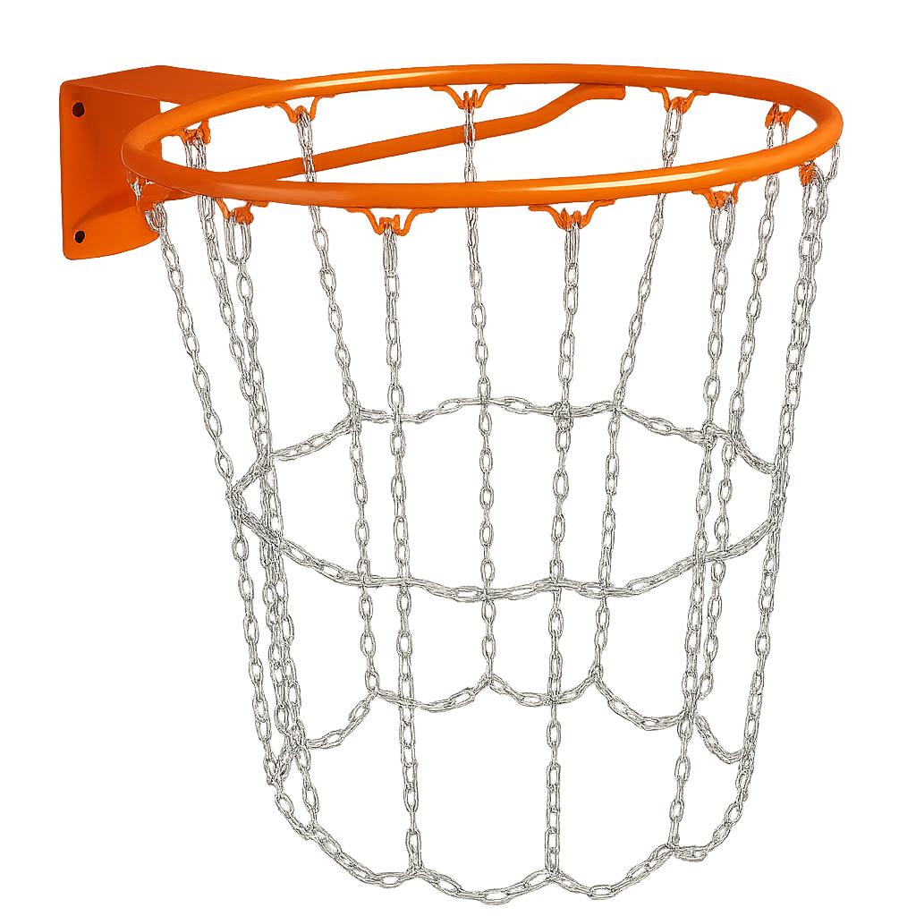 Markwort Metal Chain Basketball Net | Heavy-Duty Steel, Fits All Standard Rims | Outdoor & Indoor Use