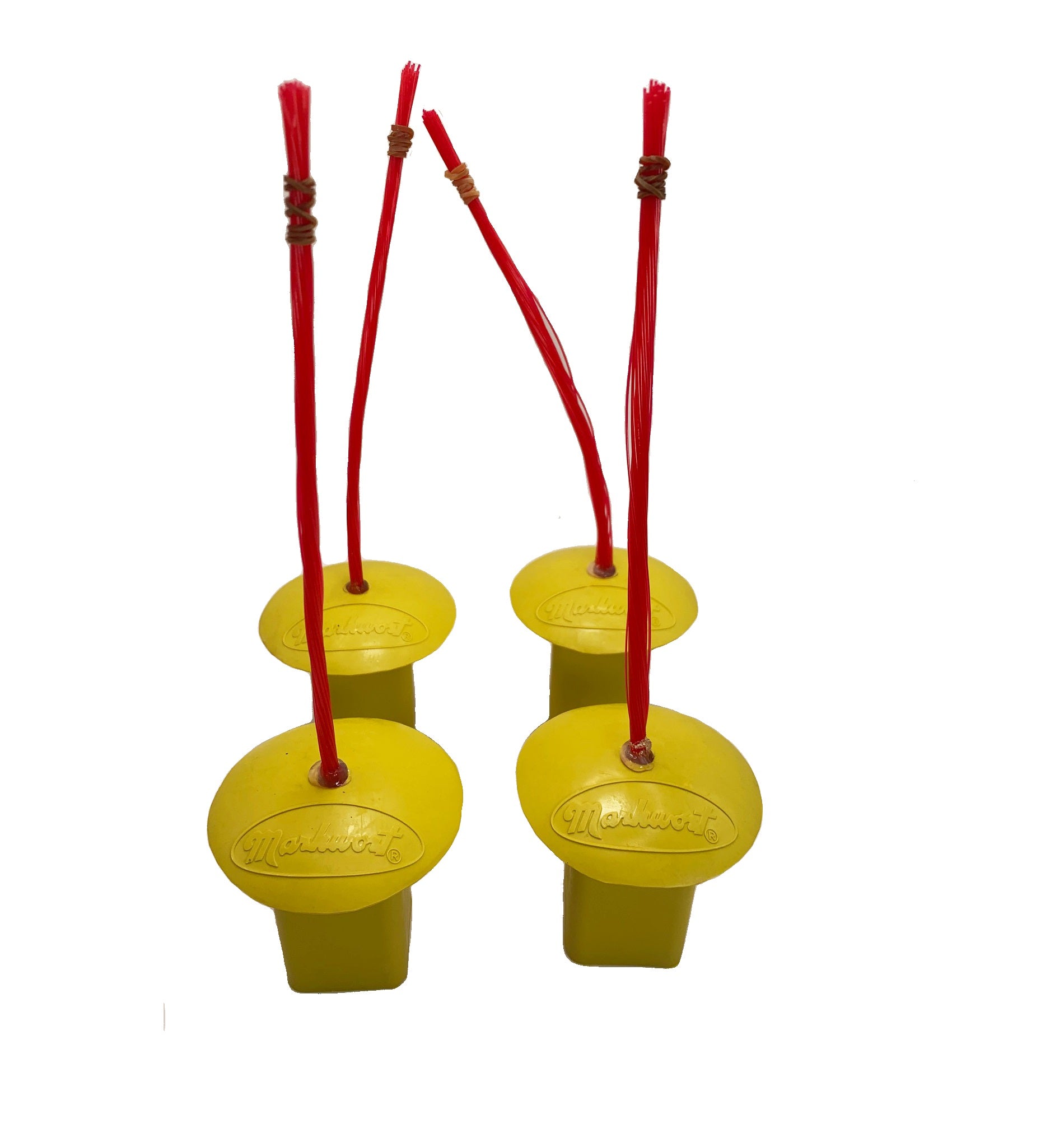 Markwort Yellow Base Plugs w/Red Bristles - 4 Pack