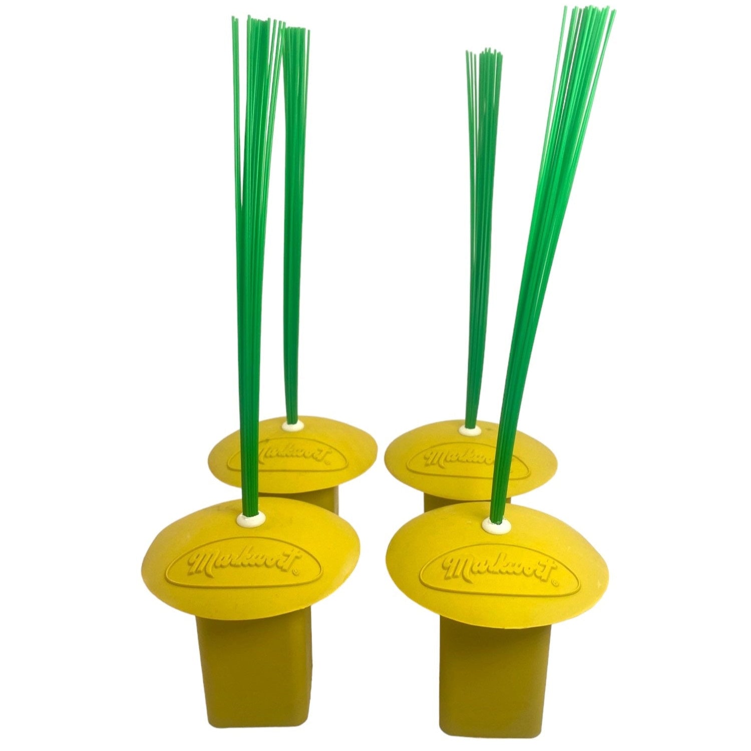 Markwort Yellow Base Plugs w/Green Bristles - 4 Pack