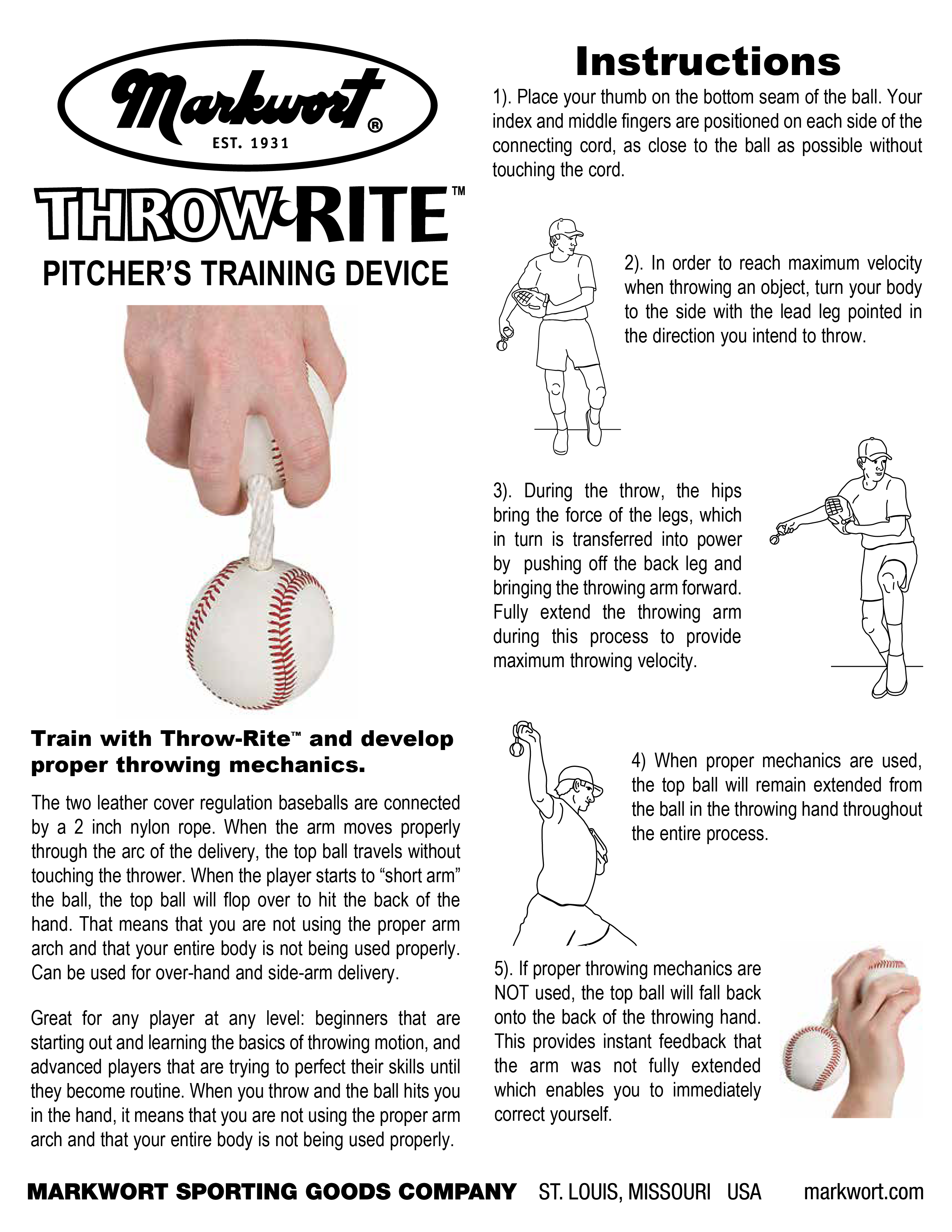 Throw-Rite 2-Baseball Pitcher's Training Device