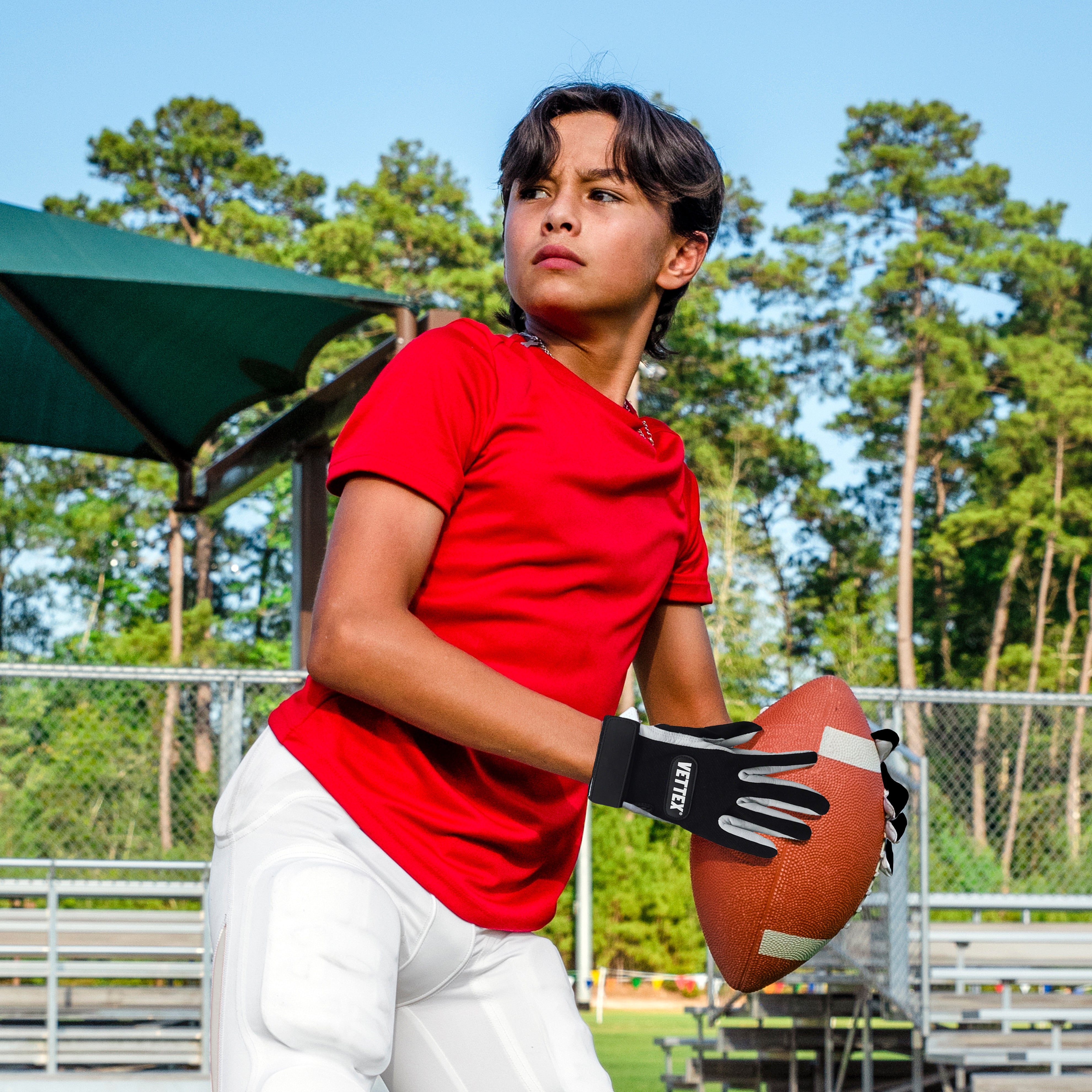 Vettex Adult Receivers Gloves Black