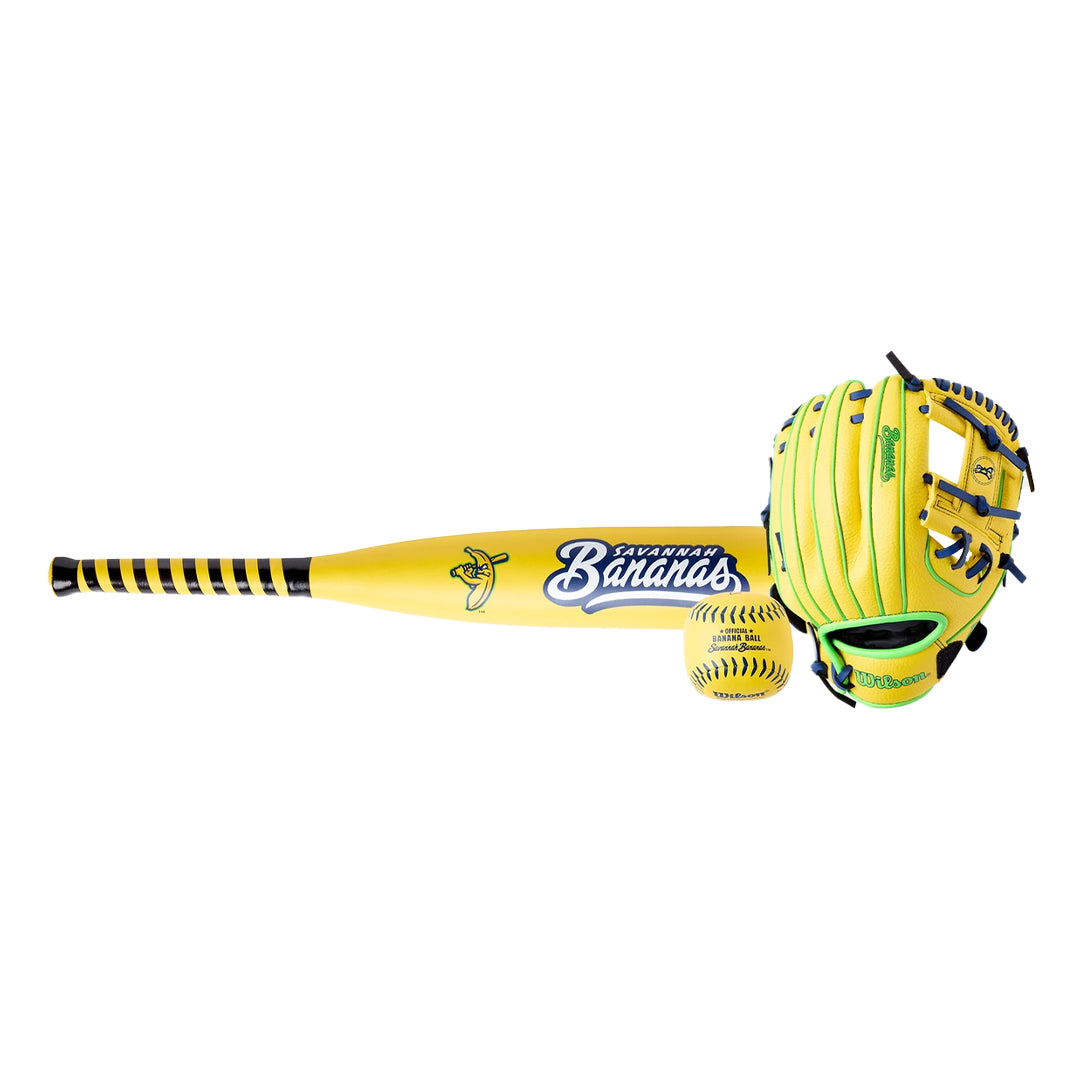 2026 Savannah Bananas™ A200® 10” Glove, Ball & Bat Kit