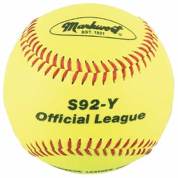 Markwort Syn Cover Cork/Rubber Core Yellow Baseball 9