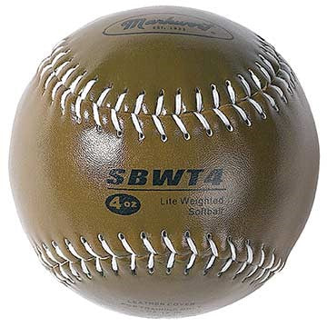 Markwort Lightweight Leather Softball 4 Oz - White