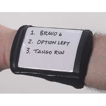 football play card sleeve Markwort Youth Single Play Card Holder Wristband - Black