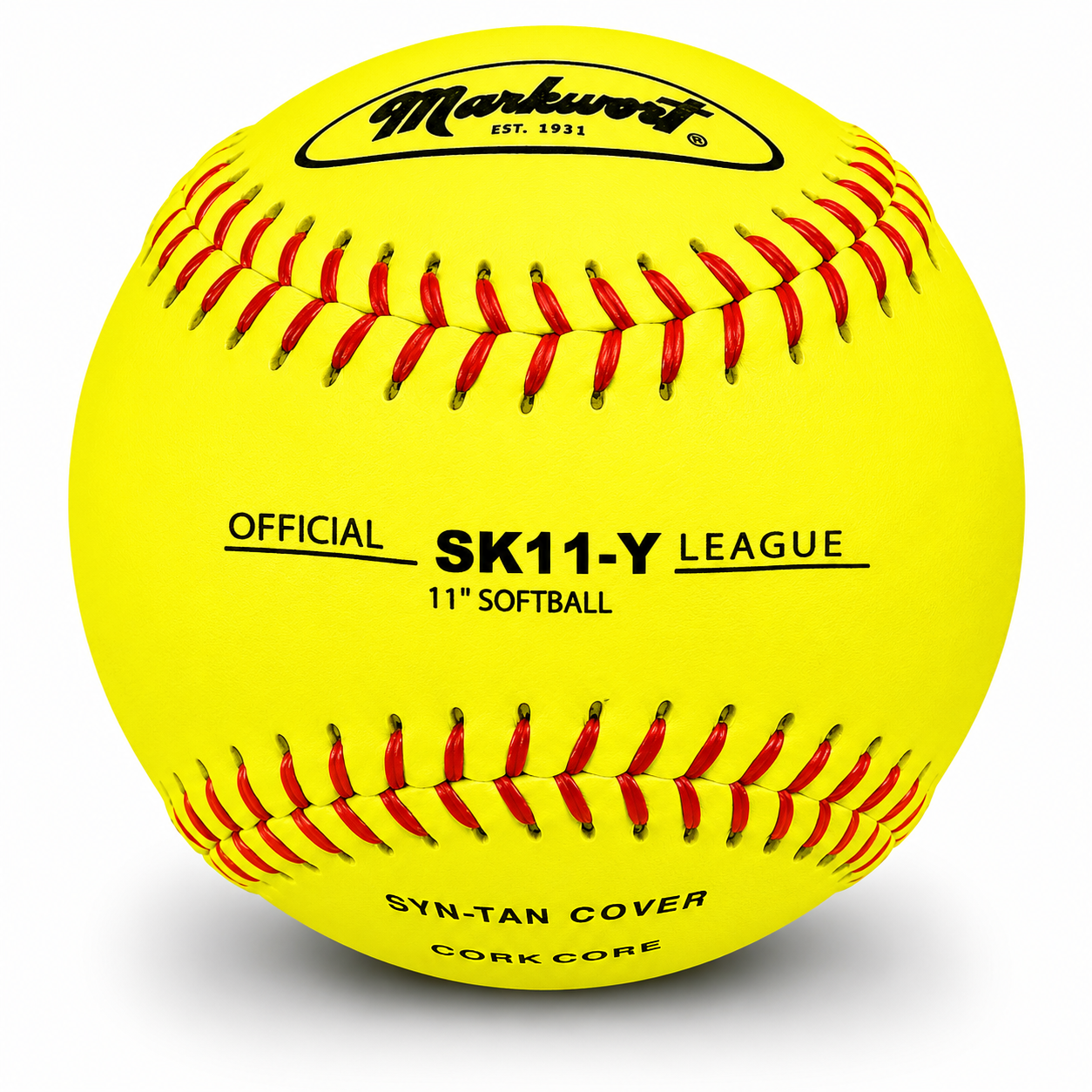 Markwort Synthetic Softball 11 Yellow - Dozen
