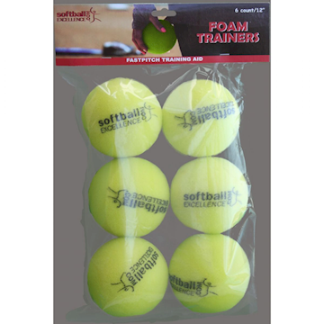 Softball Excellence Foam Trainer - Bag of 6 Balls