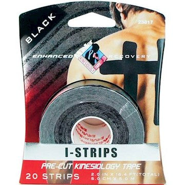 Mueller Pre-Cut Kinesiology Tape Black - 20 Strips