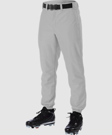 Alleson Adult Pants with Belt Loop - Gray