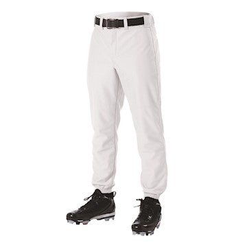 Alleson Adult Pants with Belt Loop - White