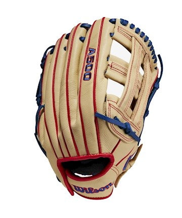 Wilson A500 Series Ball Glove 12" 

Blonde/Red/Royal
