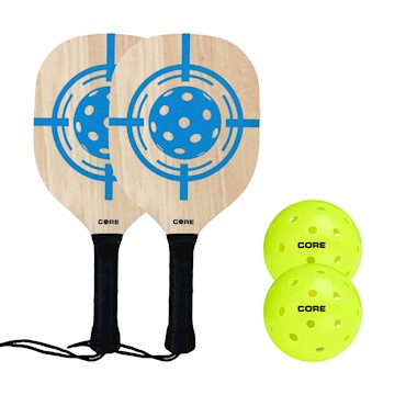 CORE 2 Wood Paddle and Ball Pickleball Set