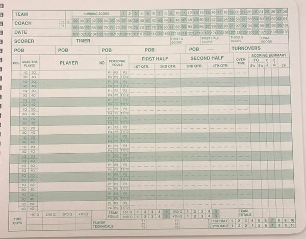 Mark V Basketball Scorebook New NFHS Version