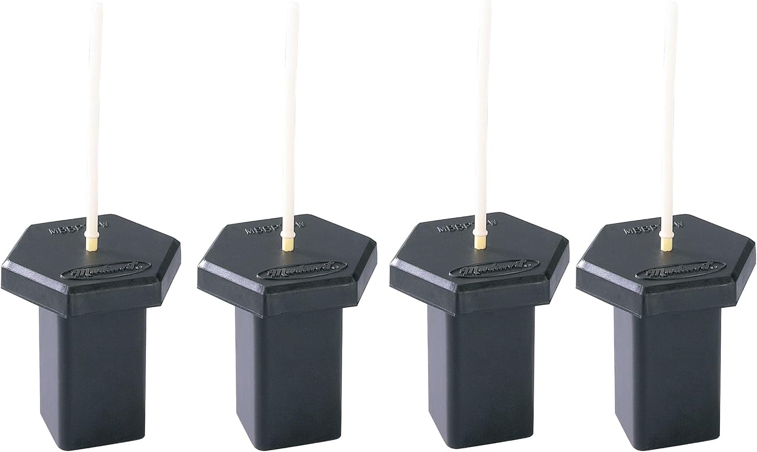 Markwort Black Base Plug w/White Indicator - 4 Pack