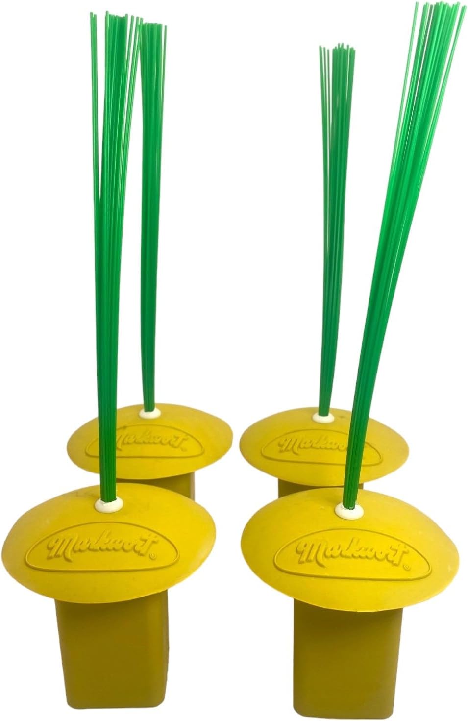 Markwort Yellow Base Plugs w/Green Bristles - 4 Pack