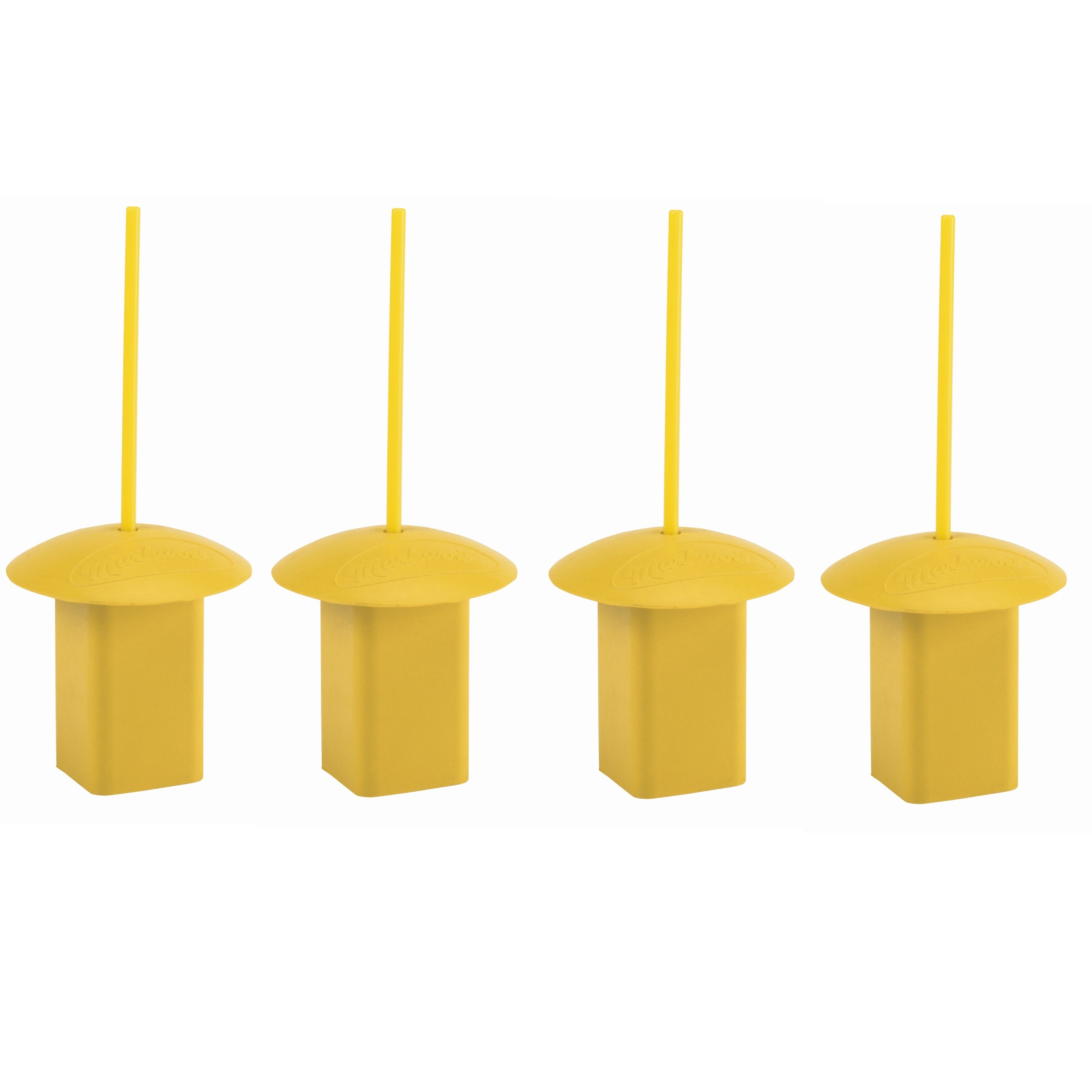 Markwort Yellow Base Plug with Yellow Indicator - 4 Pack