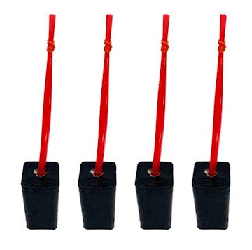 MW BLK BASEPLUG W/RED BRIST 4PK