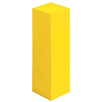 Foam Rectangle Base Plug - Yellow