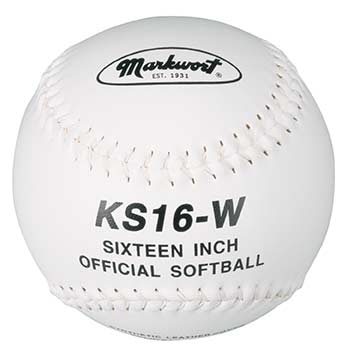 Markwort 16 Softball Synthetic White/White Stitch