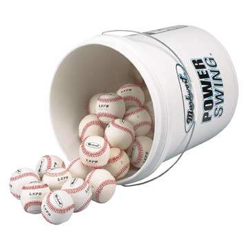 3 DZ LXPB Baseballs & Ball Bucket