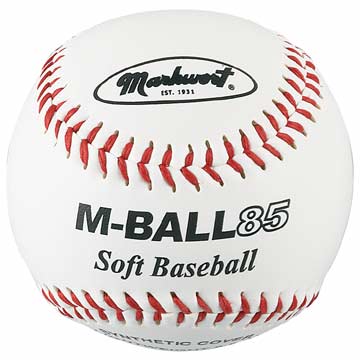 Markwort Soft 8.5 Lightweight Baseball  - White - Dozen