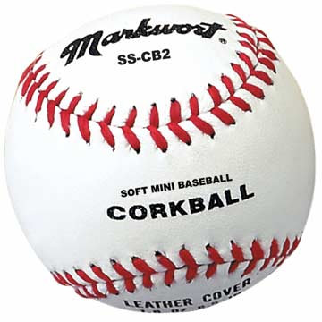 Markwort Soft Safe Corkball Style Mini-Baseball - White