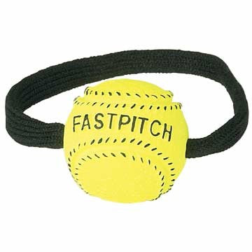 Yellow Ball Fastpitch Zipper Pull