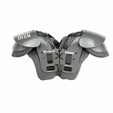 Markwort Football Shoulder Pads - Youth Small - Grey