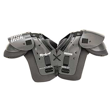 Markwort Football Shoulder Pads - Youth Medium - Grey