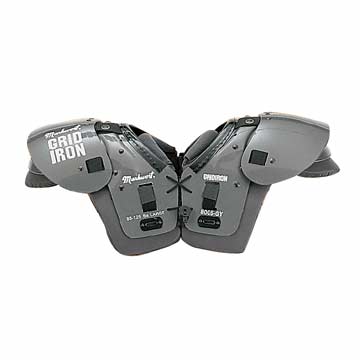 Markwort Football Shoulder Pads - Youth Large - Grey