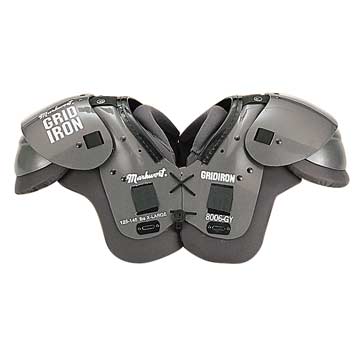 Markwort Football Shoulder Pads - Youth XL - Grey