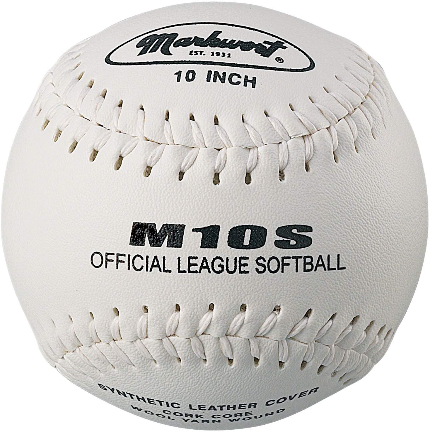 Markwort Synthetic Cover Softball 10 White - Dozen