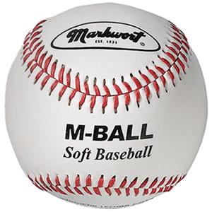 Markwort Soft Lightweight Baseball - 9 - 2.5oz - White - Dozen