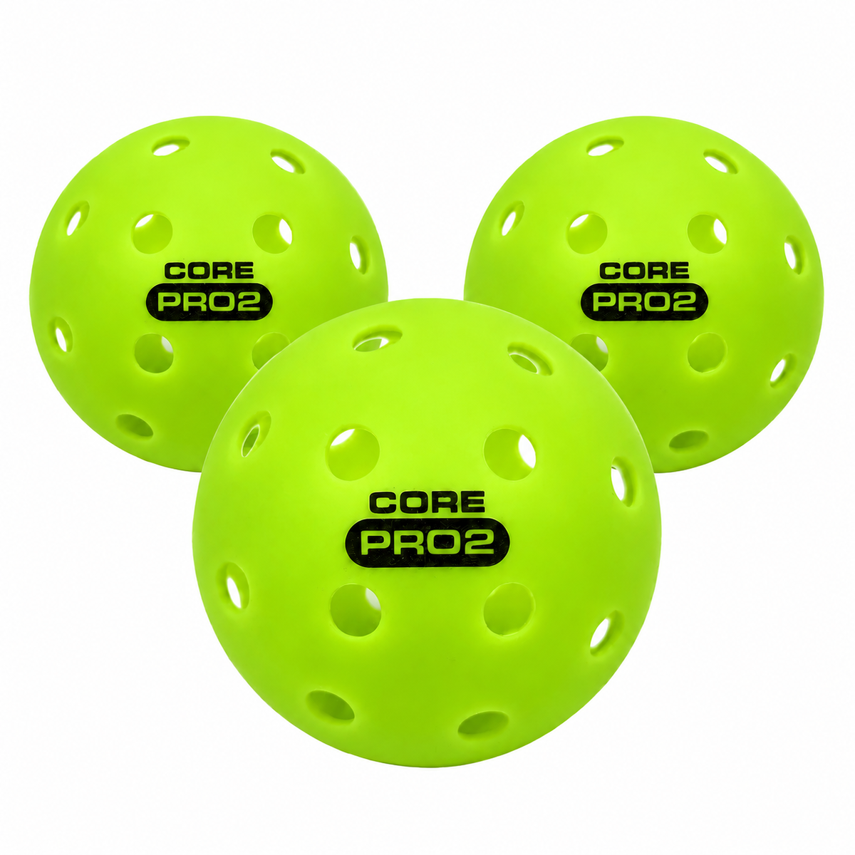 Core Pro 2 Pickleball Neon Green - 3 Pack