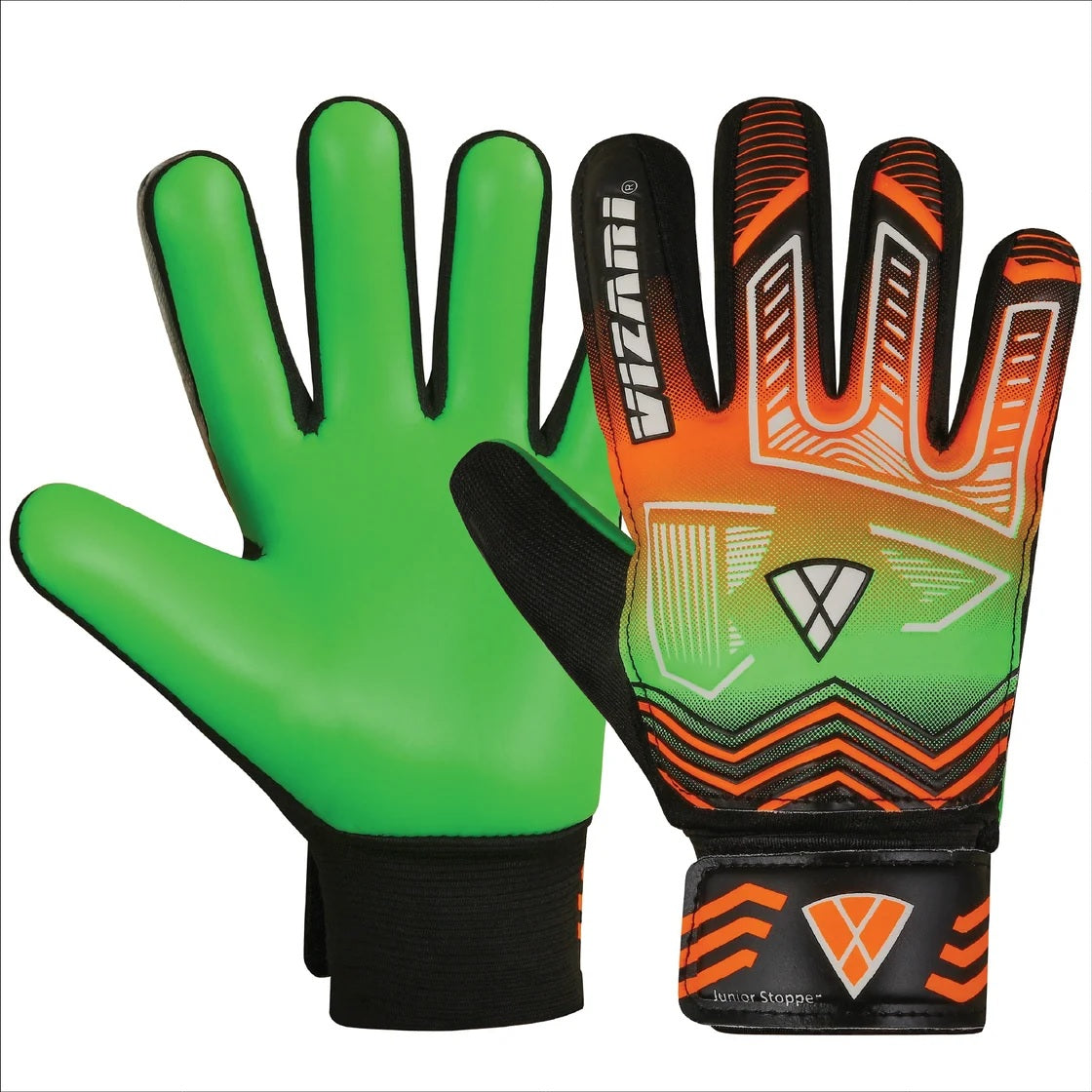 Vizari Junior Stopper Goalie Gloves – Orange/Green
