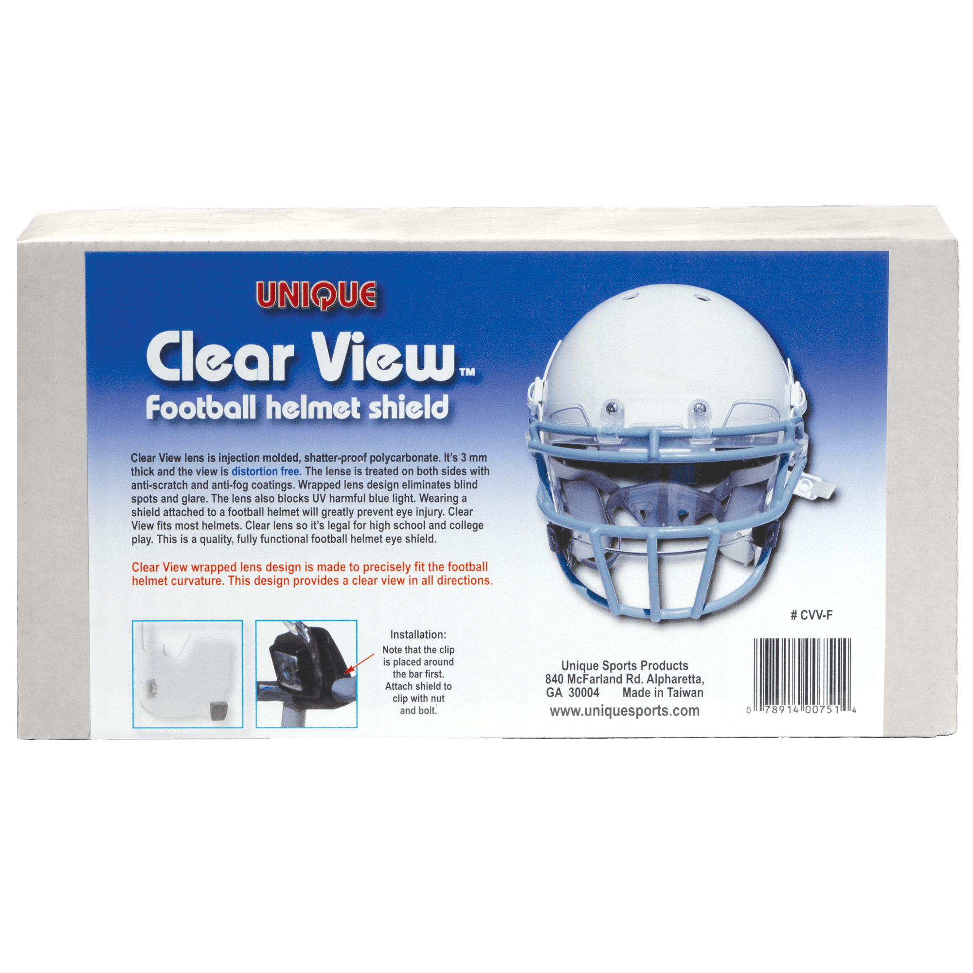 Unique Sports Football Eye Shield - Adult - Clear