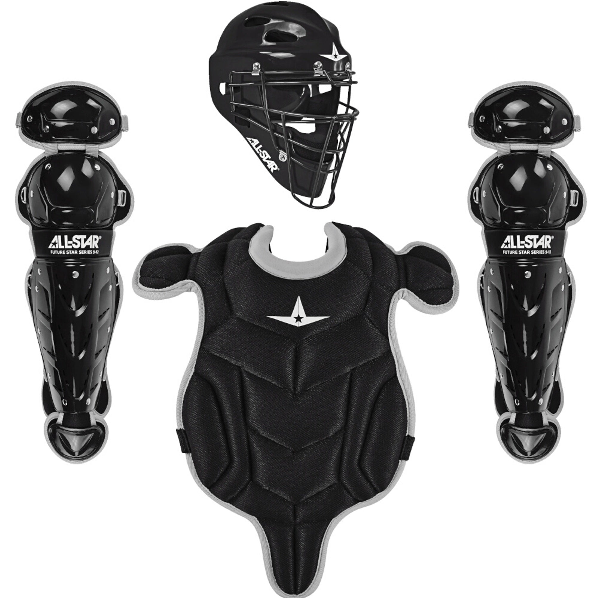 All-Star Future Star Tee Ball Catchers Gear Set Black - Age 5-7