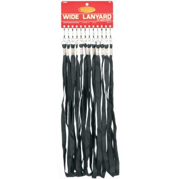 Wide Lanyards 5/8 Black