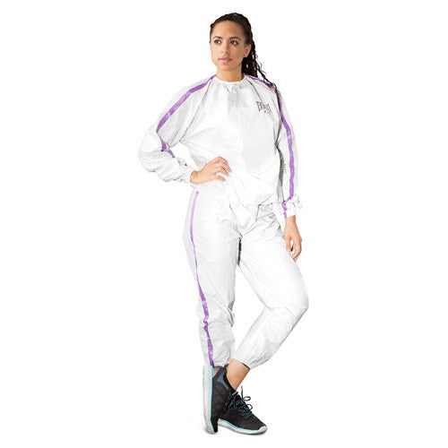 Everlast Women's Sauna Suit Anti-Microbial - White/Purple