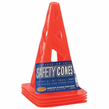 Markwort Soccer Safety Cone 9 - Orange - Set of 4