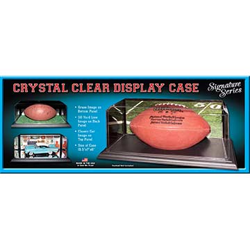 Football Display Case W/Plastic Cube