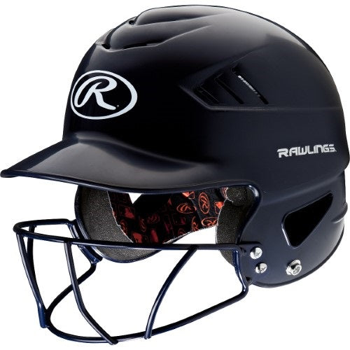 Rawlings Batter's Helmet w/Faceguard Navy