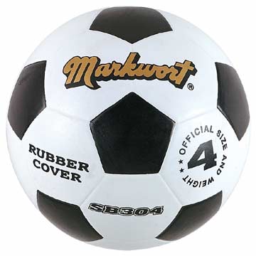 Markwort Soccerball Rubber White/Black - Size 4