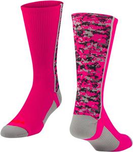 Twin City Digital Camo Crew Socks Hot Pink