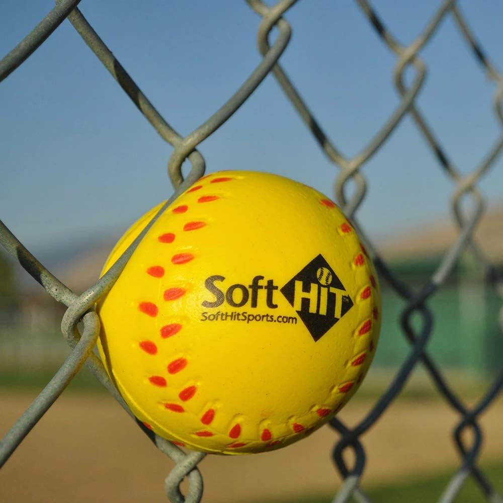 Soft Fit Softballs Training Foam Ball- Yellow - 6 Pack