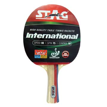 Stag International Table Tennis Racket w/Flared Handle