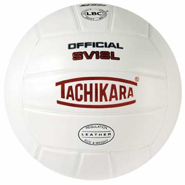 Tachikara Leather Volleyball NFHS - White